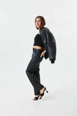 Valley Black Vegan Leather Jacket