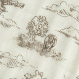 Country Toile Contour Four Layer Burp Cloth