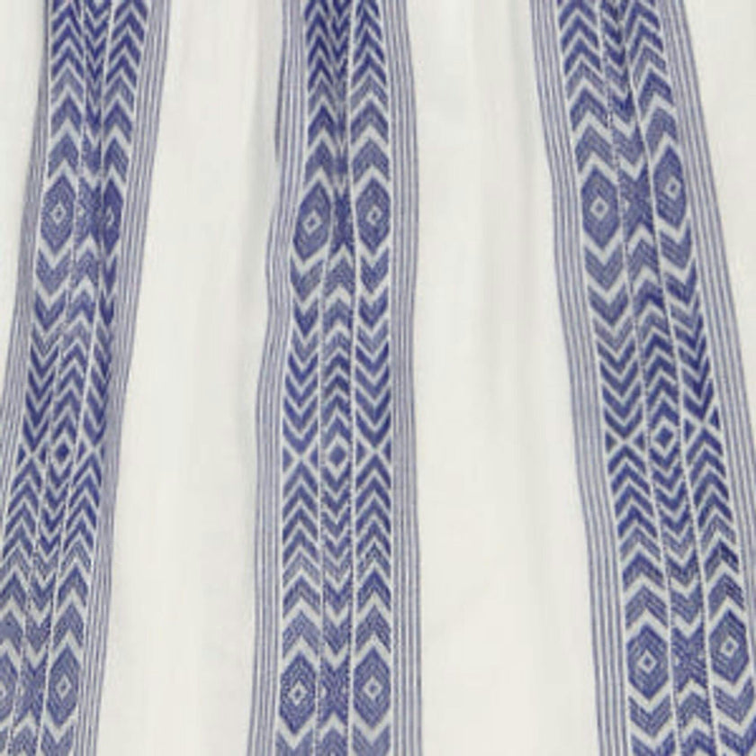 Daphne Girl's Flutter Sleeve Dress Navy Stripe, Blue
