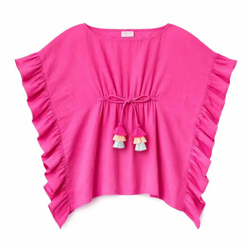 Girl's Tassel Kaftan, Hot Pink | LEA
