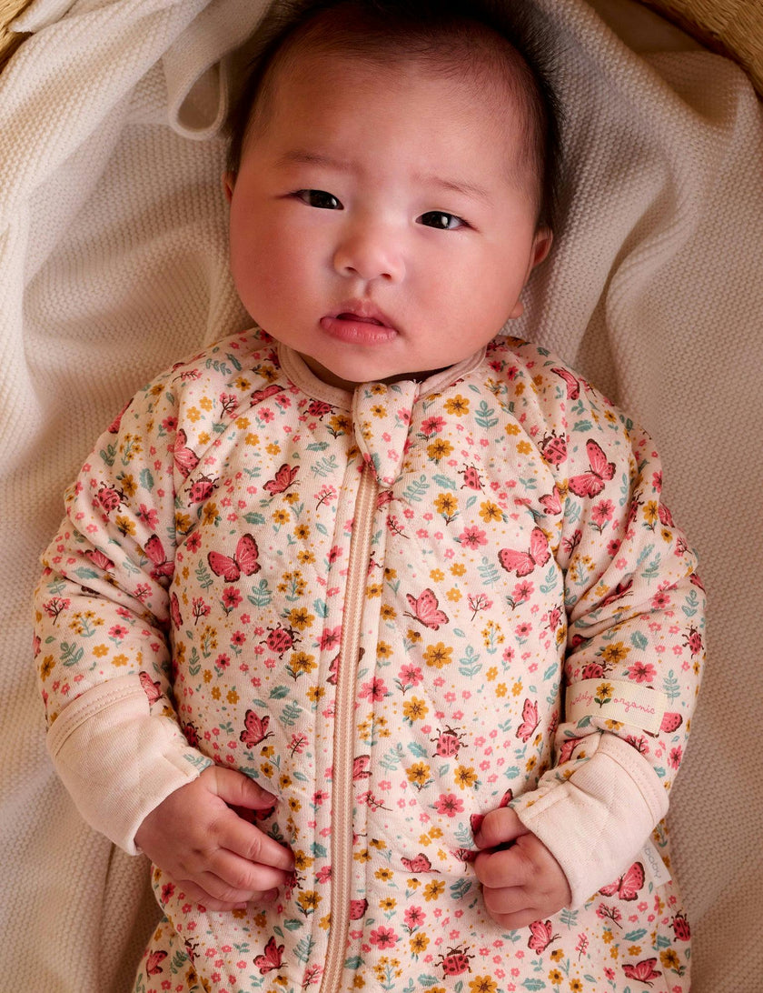 Quilted Growsuit Butterfly Print