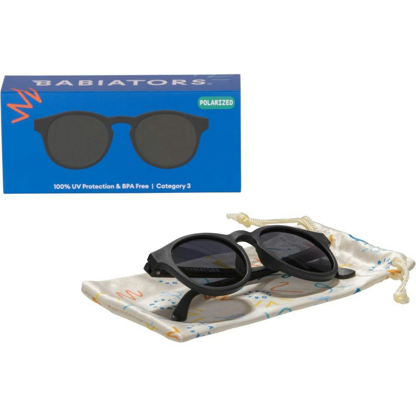 Polarized Keyhole Sunglasses: Jet Black