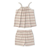 Organic Tank Top & Shorts Set - Terra Stripes