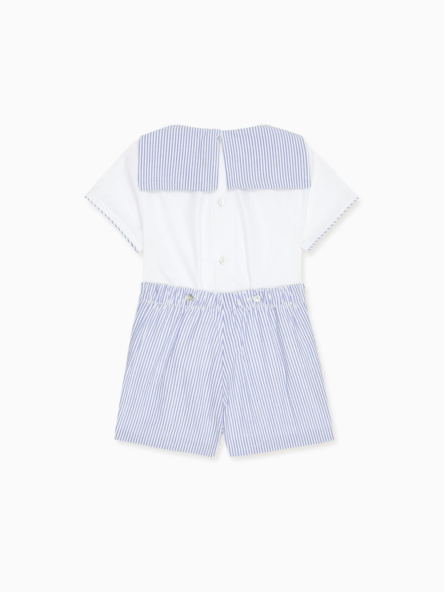 Dark Blue Stripe Antonio Baby Boy Set