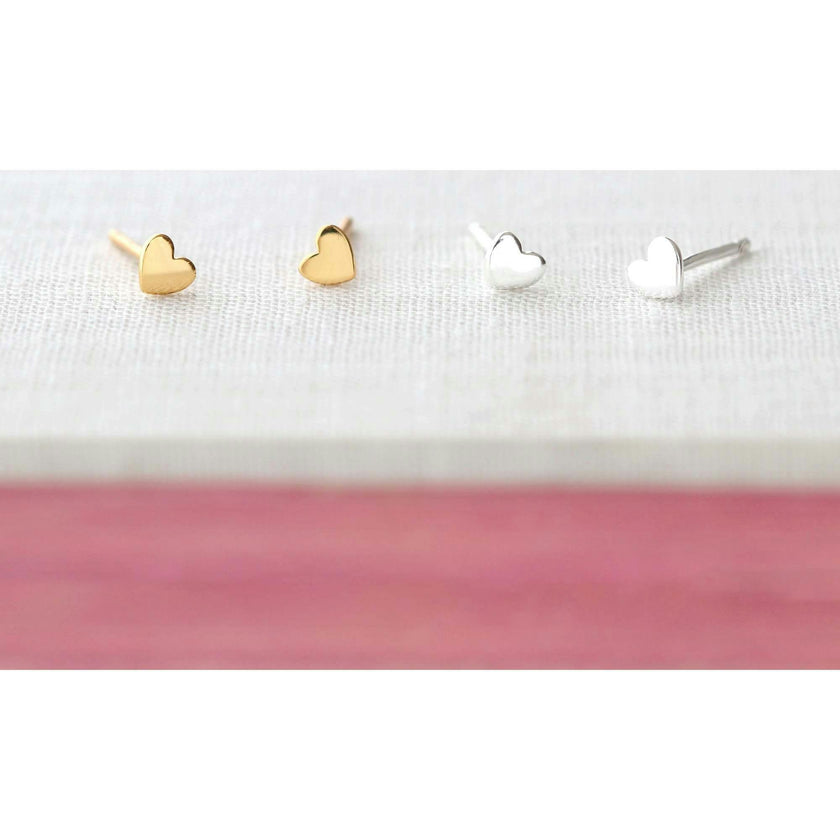 Tiny Heart Stud Earrings