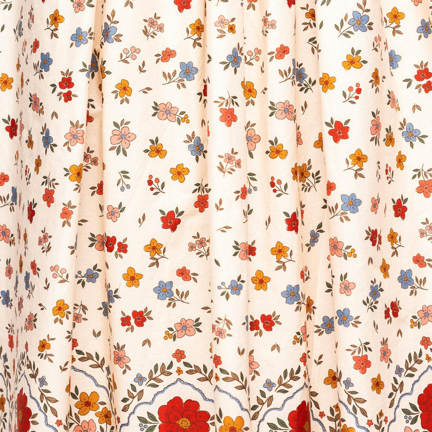 Marlow Cap Sleeve Dress in Cream Ditsy Floral