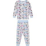 Kids Drawbertson Longhorns Long PJ Set - Organic Stretch Jersey Knit Cotton