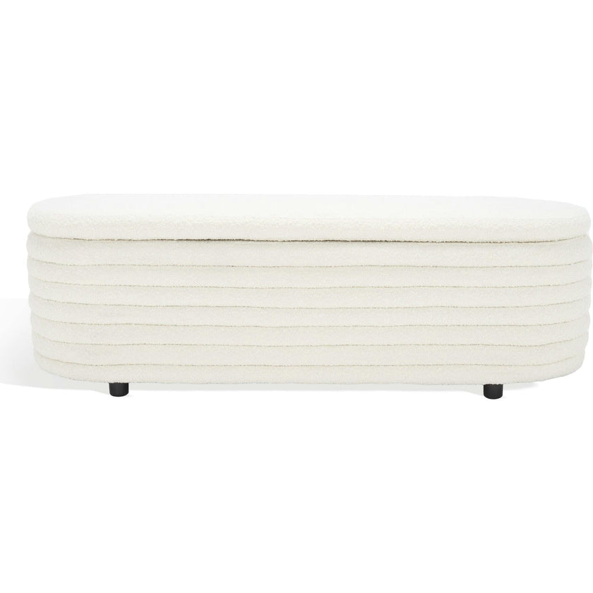 Jaymie Boucle Storage Bench