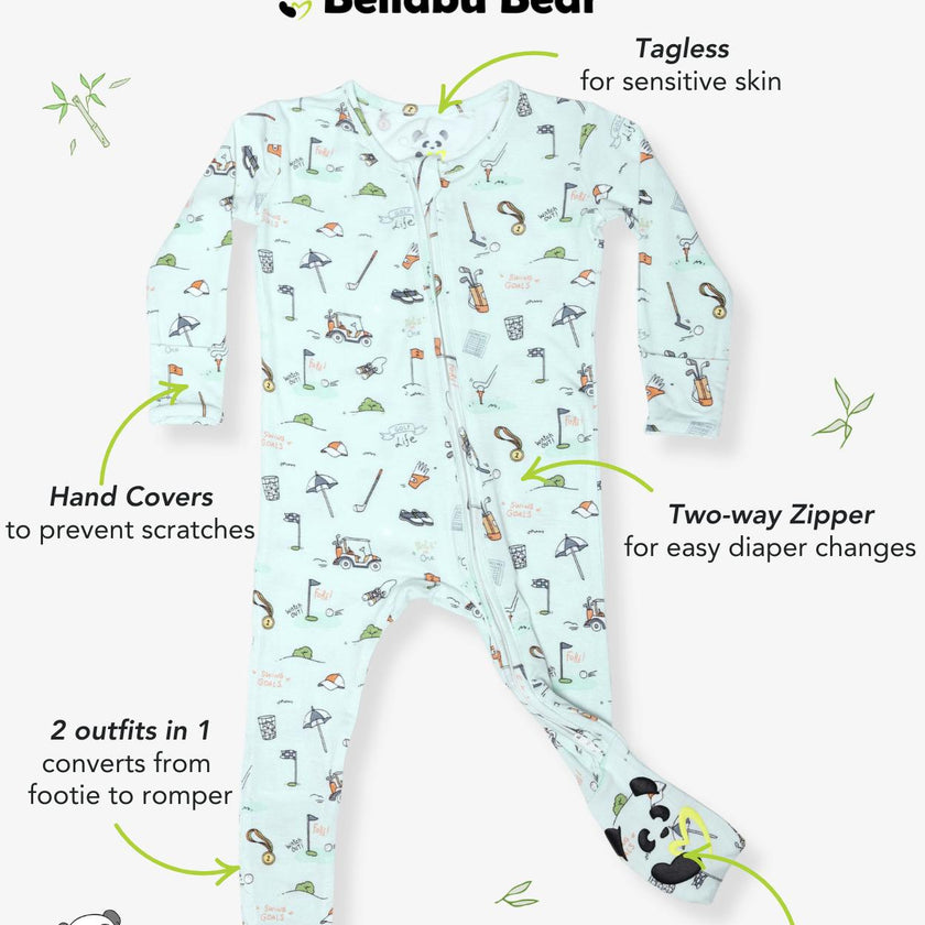 Golf Bamboo Convertible Footie