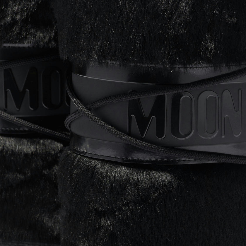 MOON BOOT Icon Faux Fur - Black