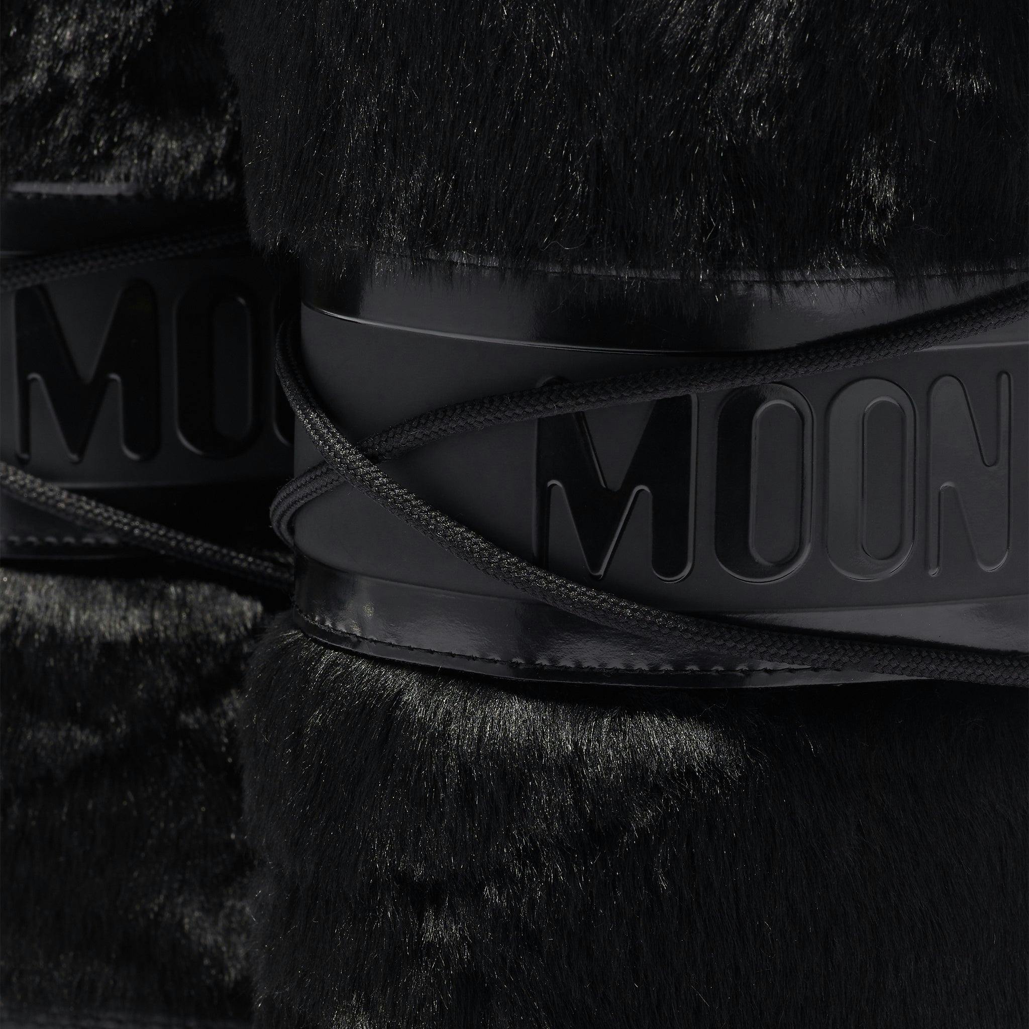 MOON BOOT Icon Faux Fur - Black