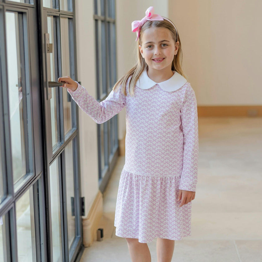 Lillian Girls' Dress Pretty Pink Bows