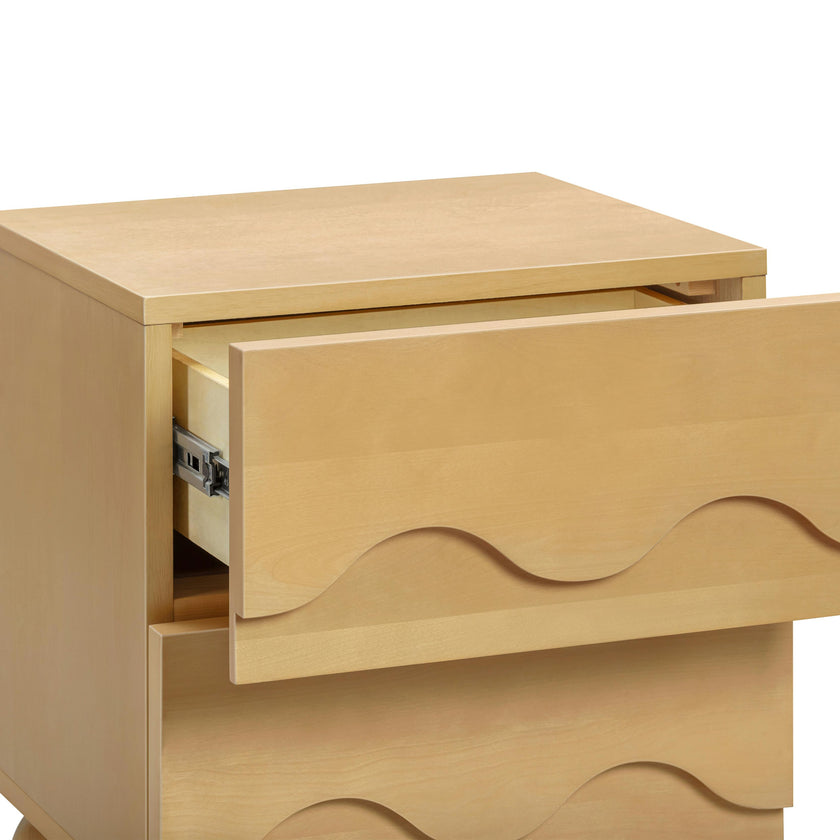 Lido Wave Assembled Nightstand in Honey