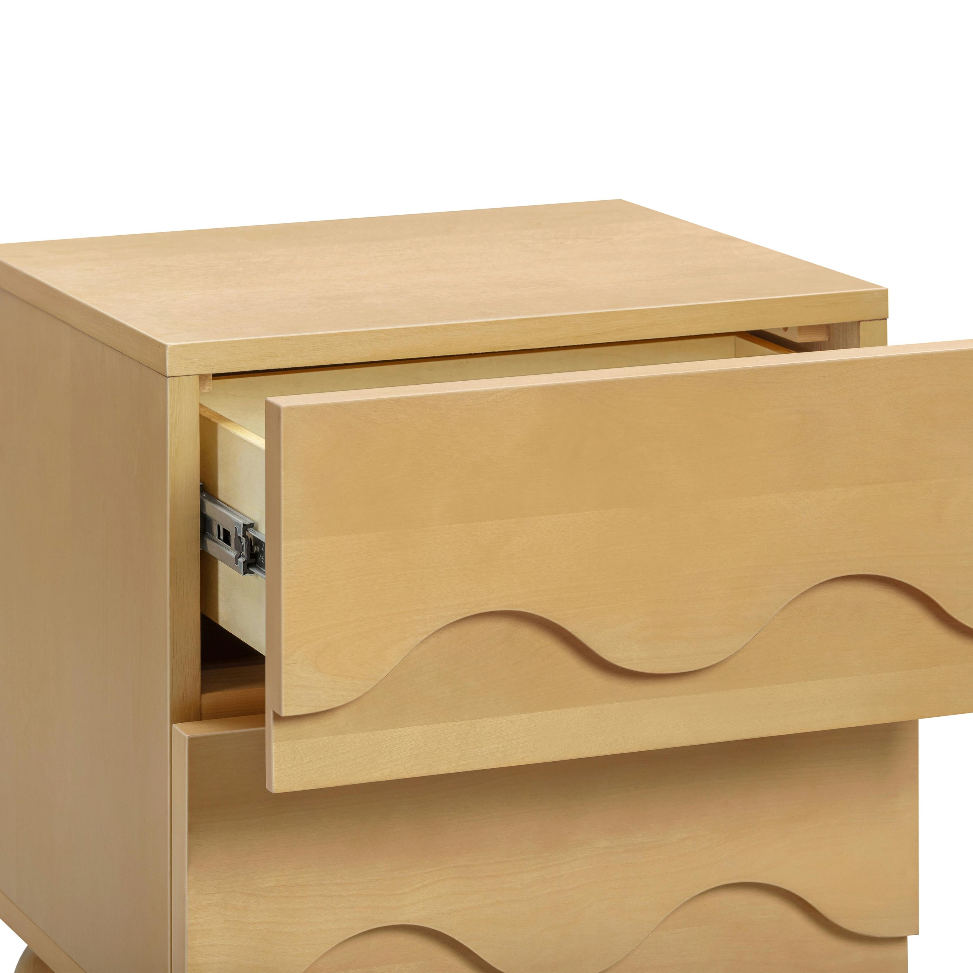 Lido Wave Assembled Nightstand in Honey