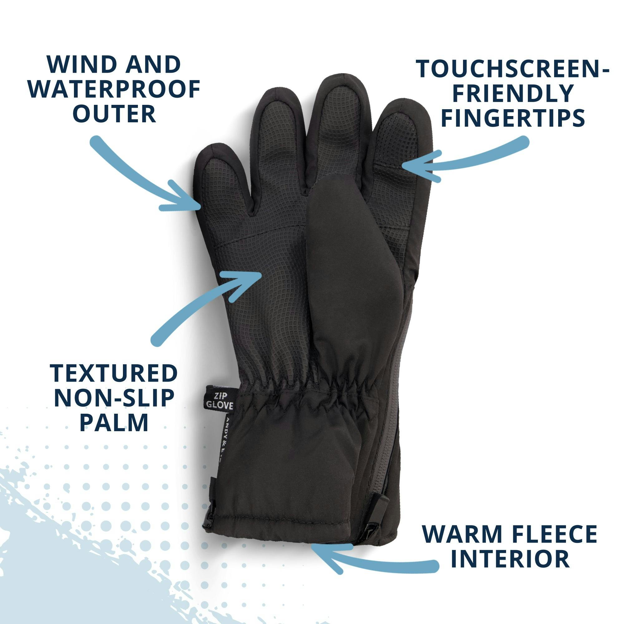 Winter & Ski Glove powered by ZIPGLOVE™ TECHNOLOGY