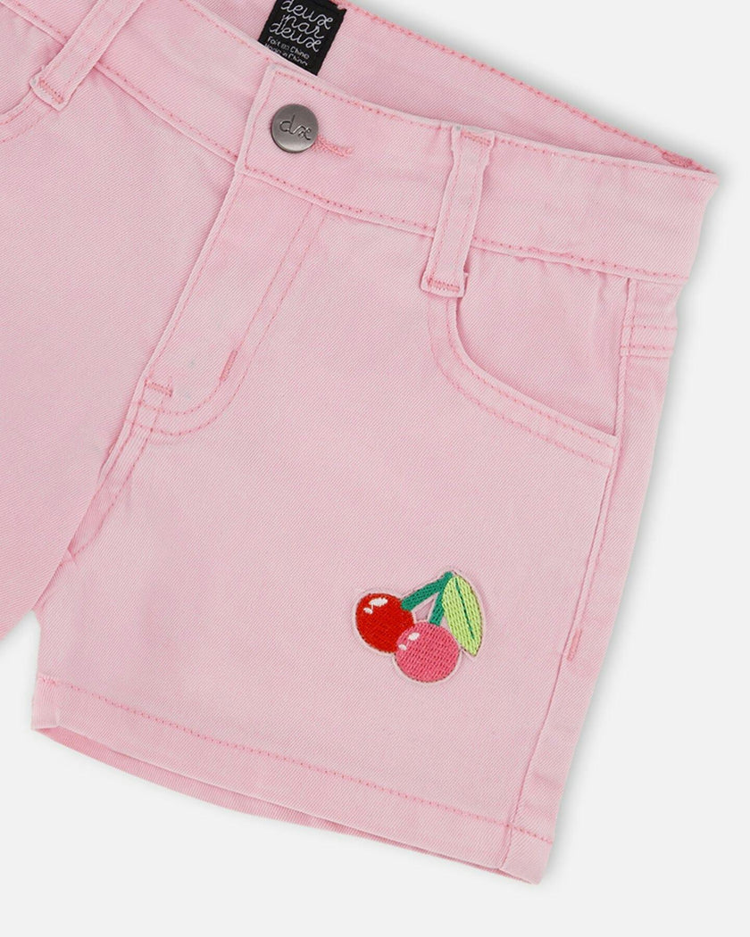Denim Shorts With Embroidery