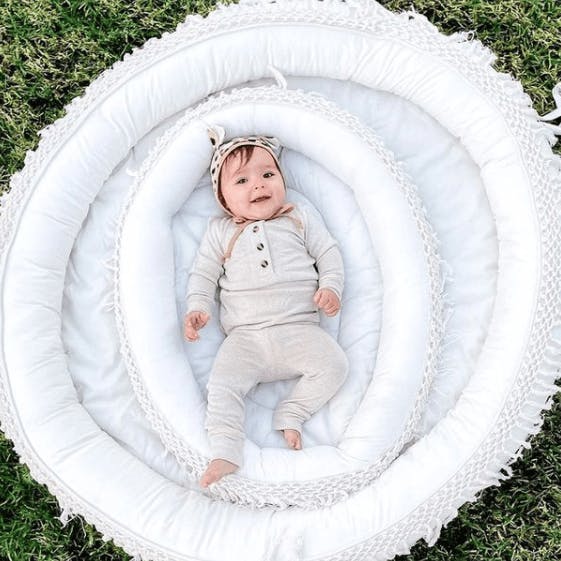 Macrame Oval Play Mat & Round Play Mat Bundle