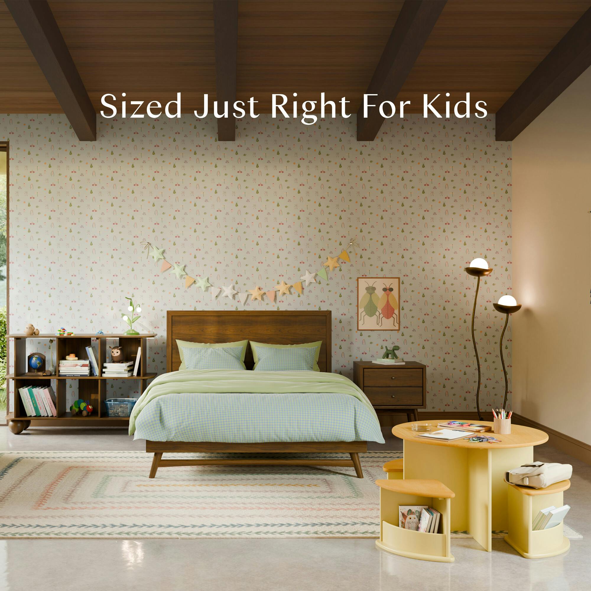 Nessa Nesting Play Table in Pale Yellow and Honey