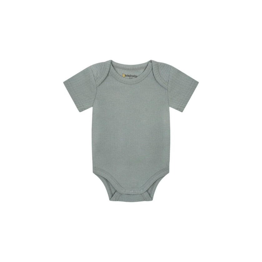 Ribbed Short Sleeve Baby Onesie