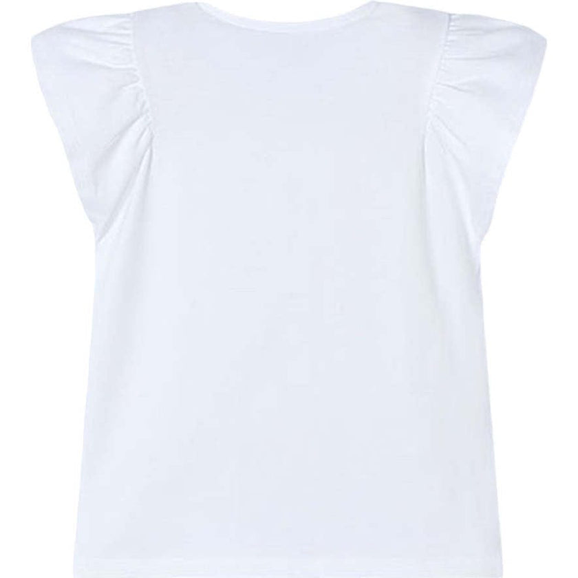 Cotton Blue Floral Detail T-Shirt