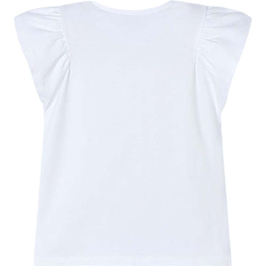 Cotton Blue Floral Detail T-Shirt