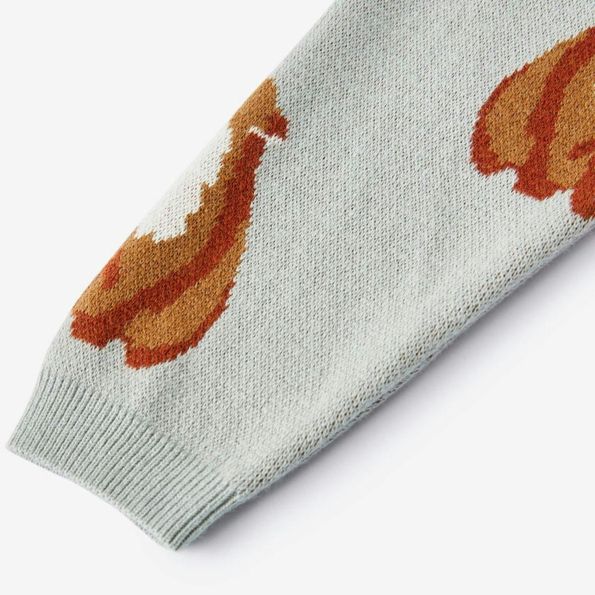 Knitted Birdseye Jacquard Sweater