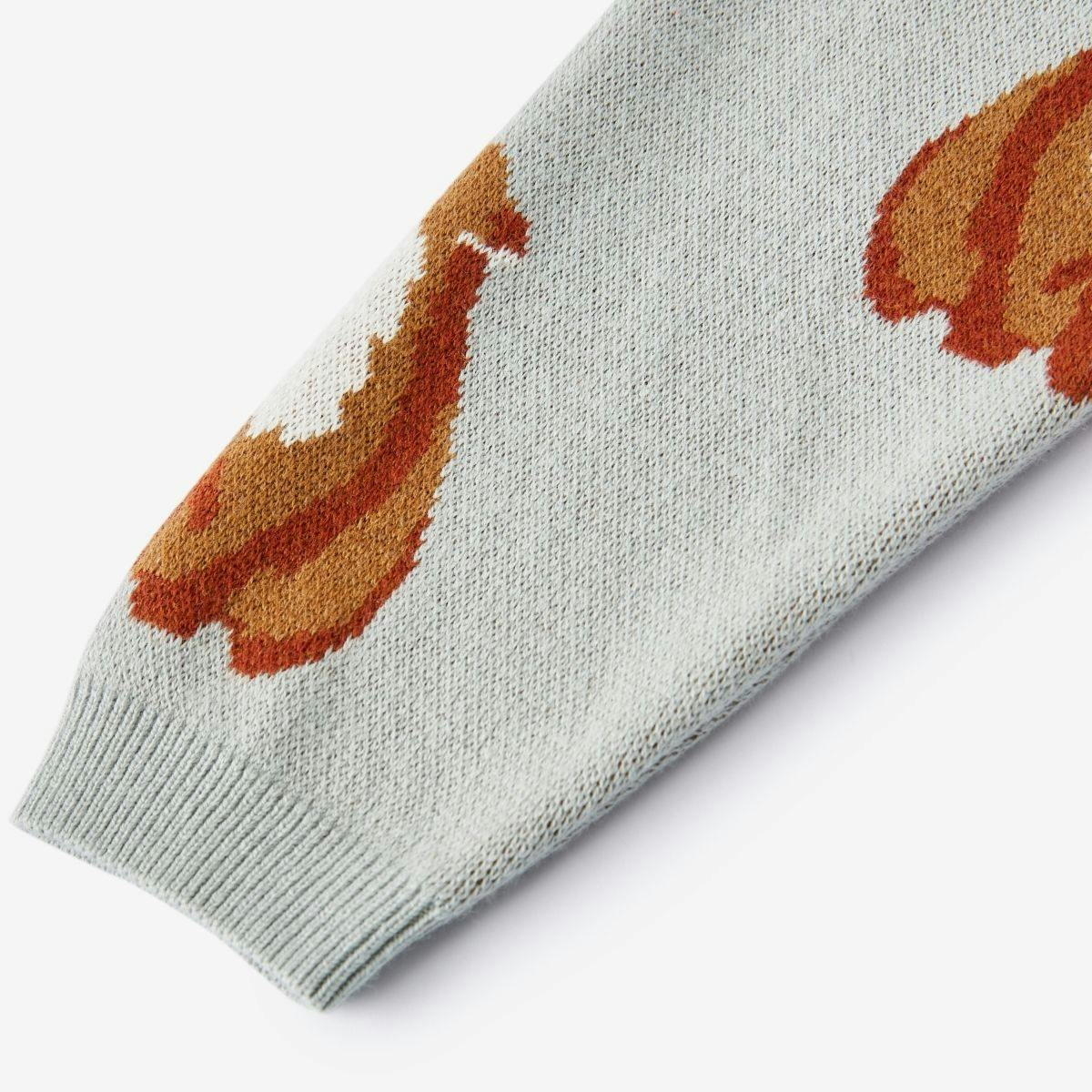Knitted Birdseye Jacquard Sweater