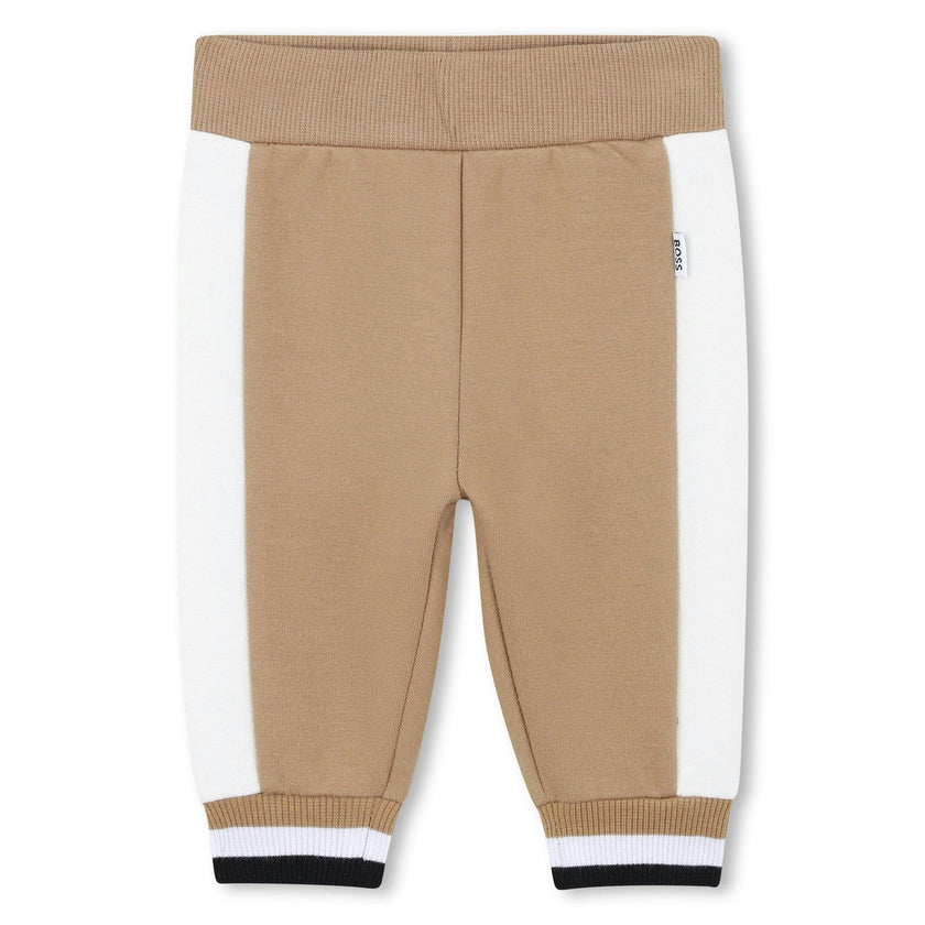 Baby Boys Beige Logo Tracksuit Set