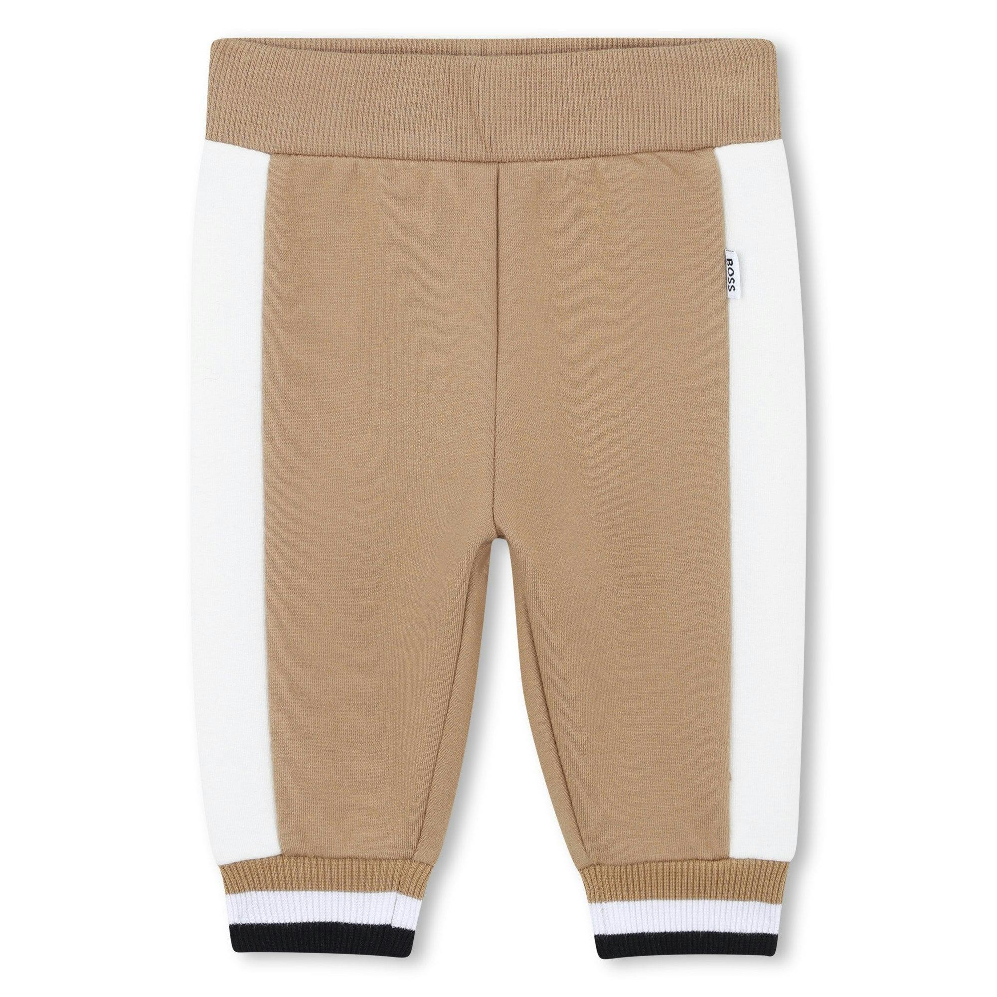 Baby Boys Beige Logo Tracksuit Set