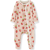 Strawberry Organic Cotton Ruffle Footed Romper