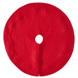 Handmade Christmas Tree Skirt Felt - Berries Red - 60"
