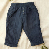 TARTINE ET CHOCOLAT Gauze Cotton Cargo Baby Pants