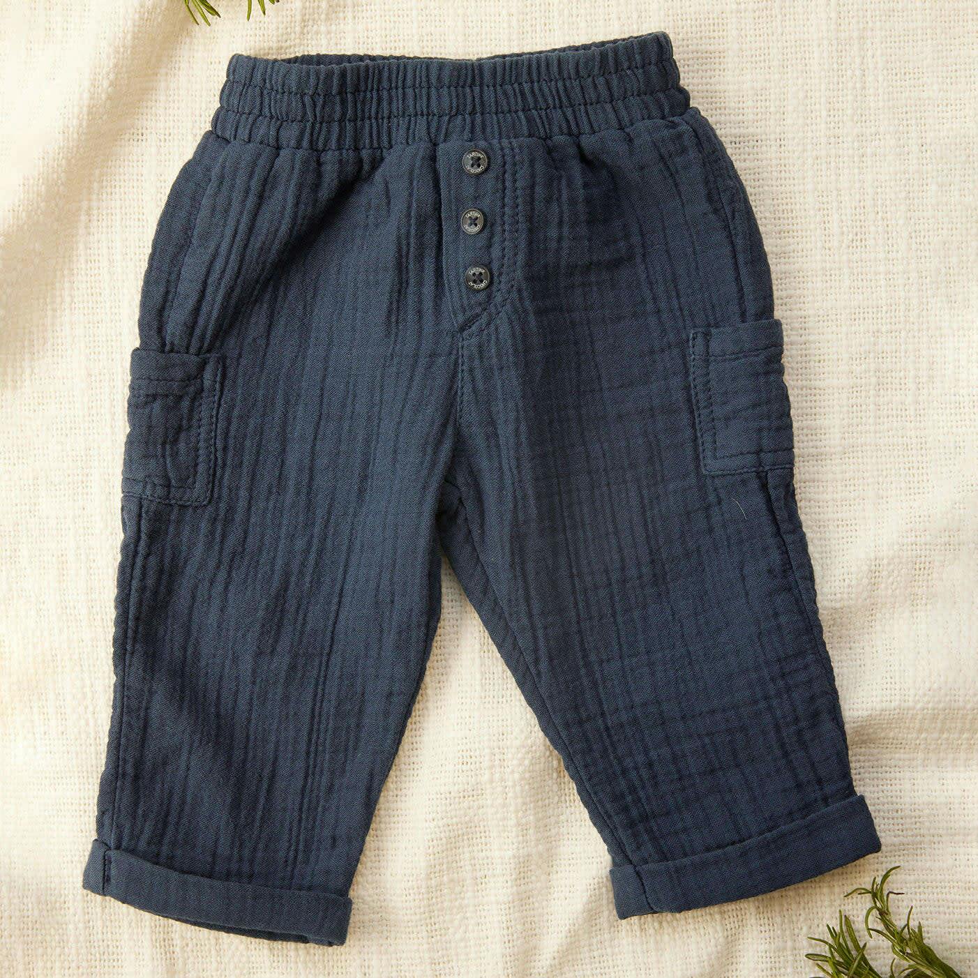 TARTINE ET CHOCOLAT Gauze Cotton Cargo Baby Pants