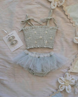 Crochet Clip Set - White Daisy