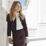 Organic Cardigan and Skirt Sweater Set