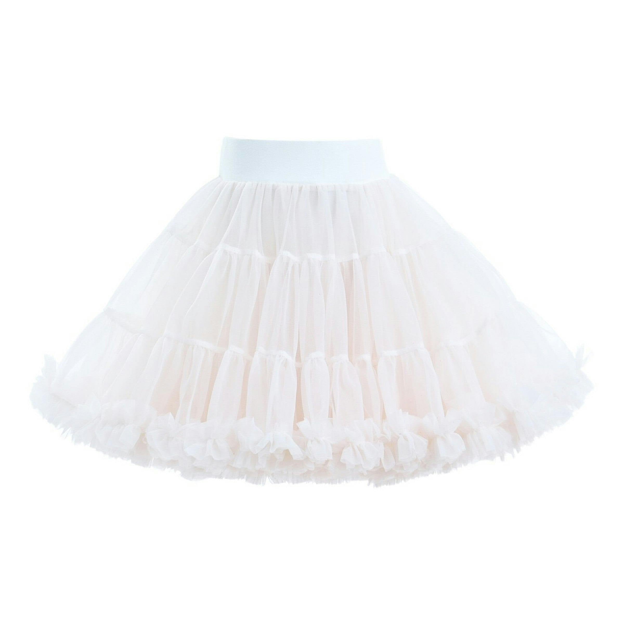 White Bow Tulle Skirt