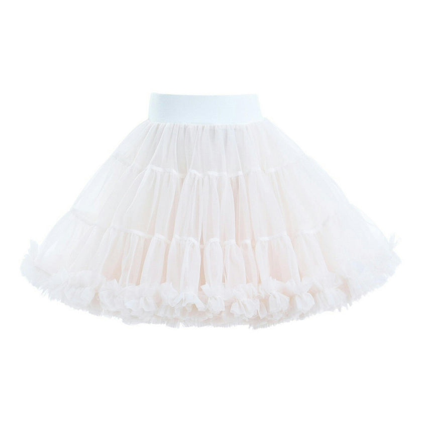 White Bow Tulle Skirt