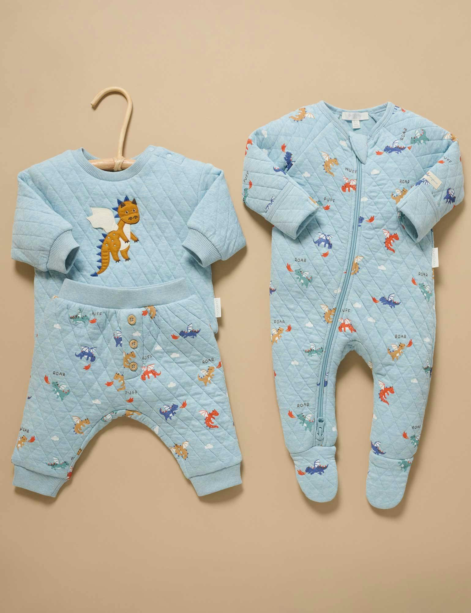 Quilted Growsuit Dragon Print
