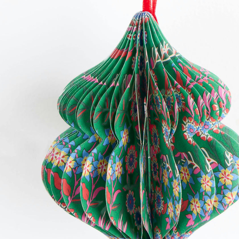 Meri Meri x Liberty Paper Honeycomb Tree Decorations