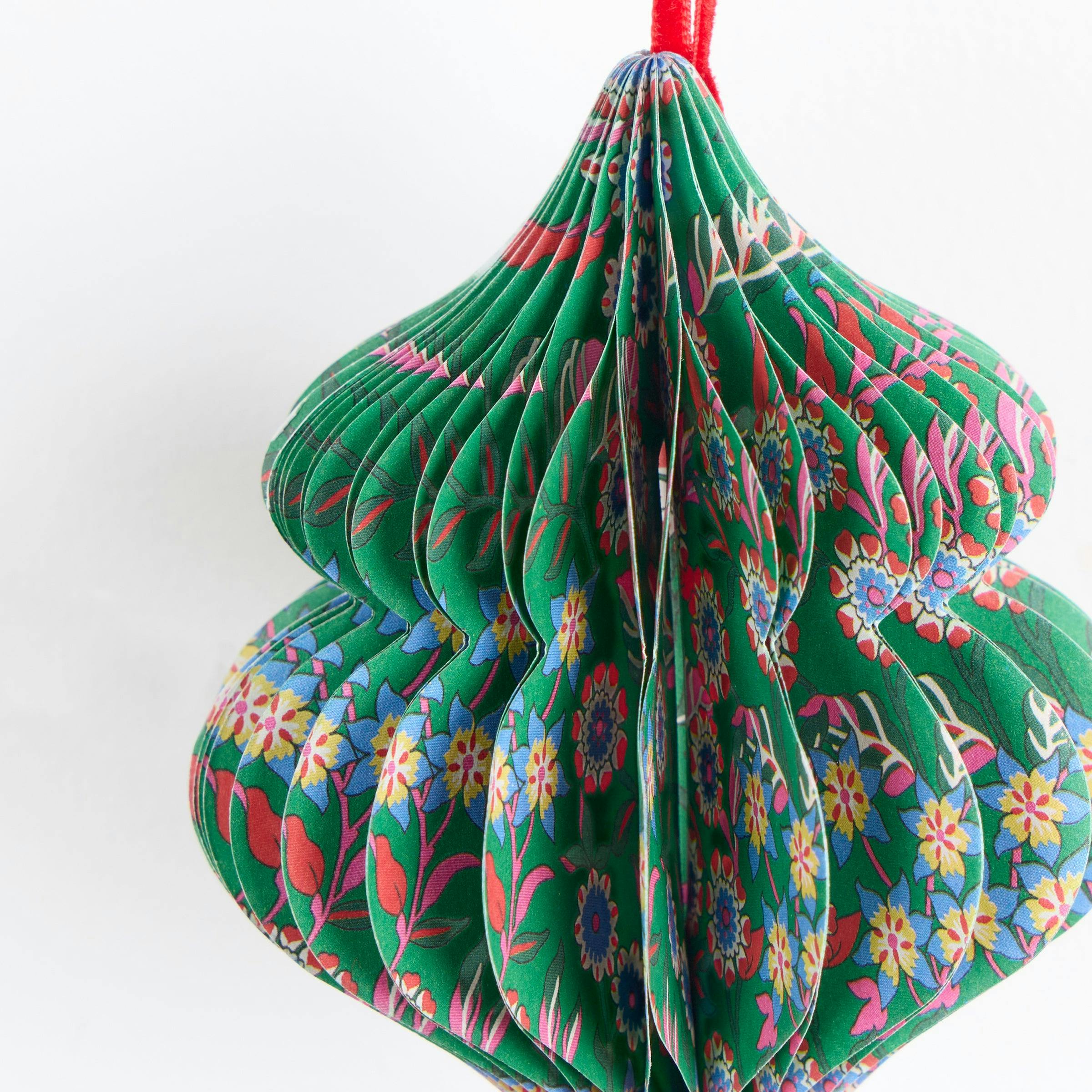 Meri Meri x Liberty Paper Honeycomb Tree Decorations
