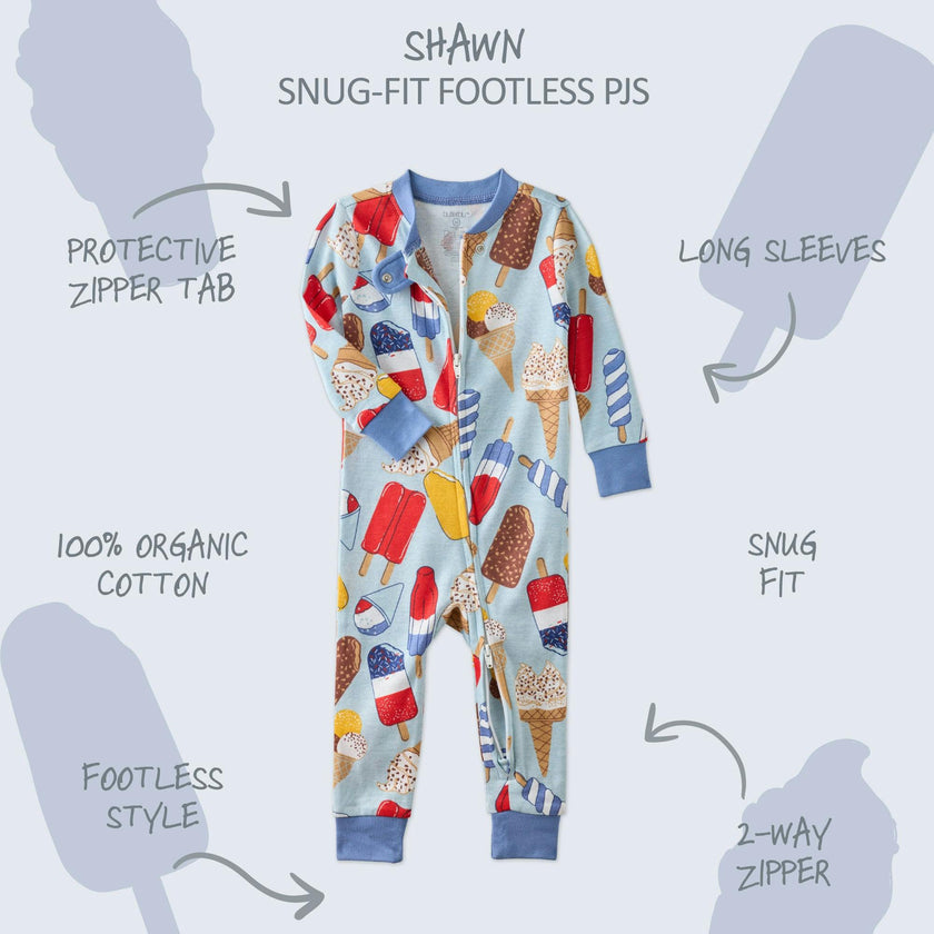 SHAWN Snug-fit Footless Baby Pajamas for Boys & Girls