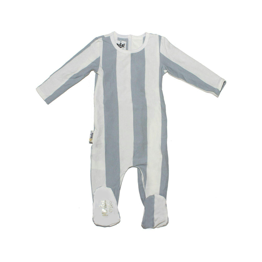 Striped Cotton Long Sleeve Footie