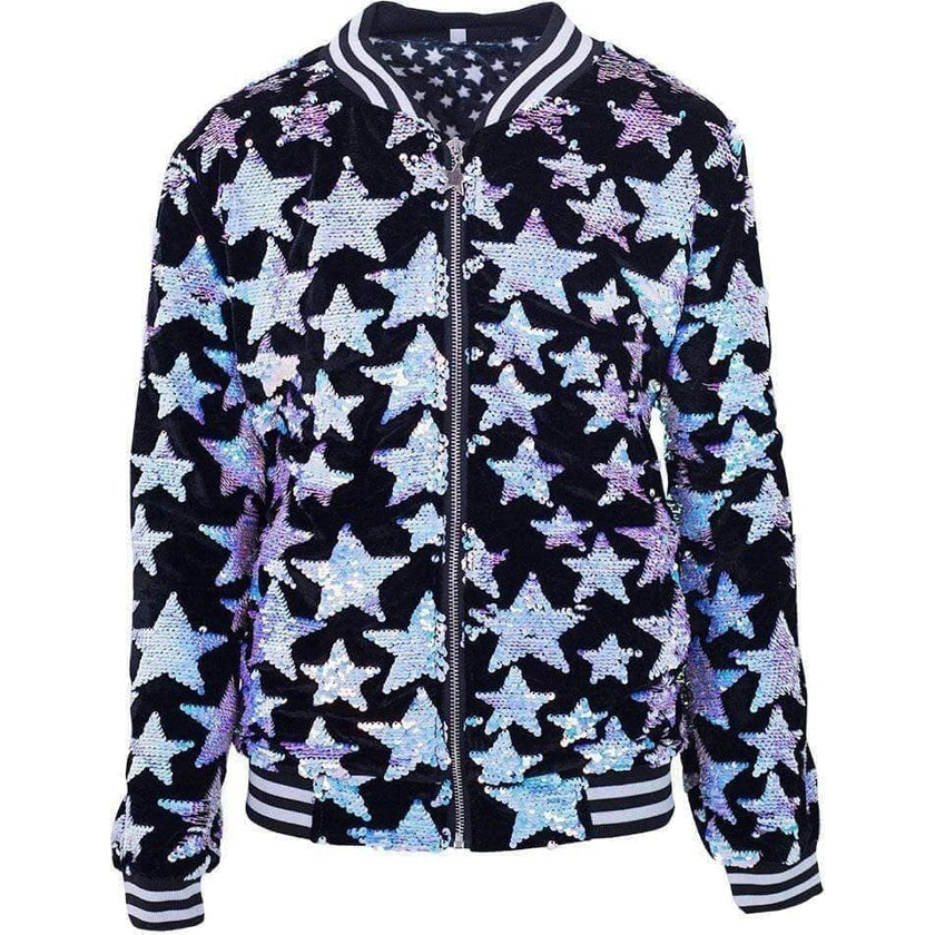 Starry Night Velvet Bomber