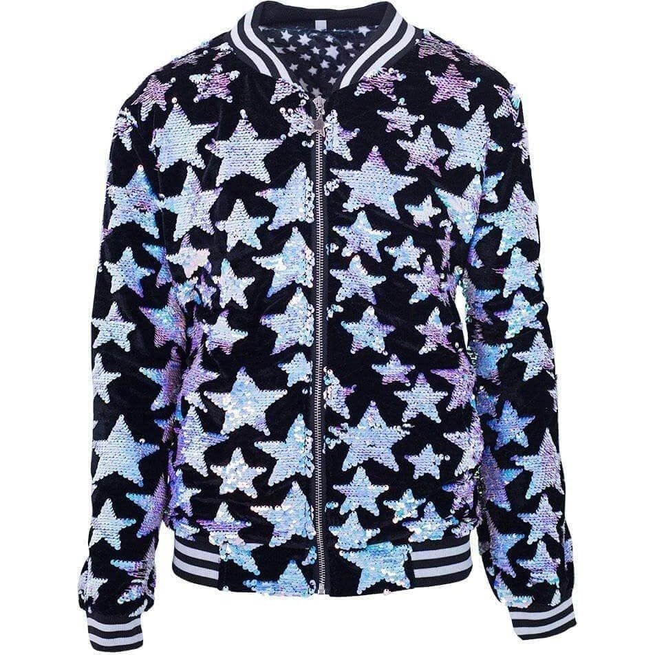 Starry Night Velvet Bomber