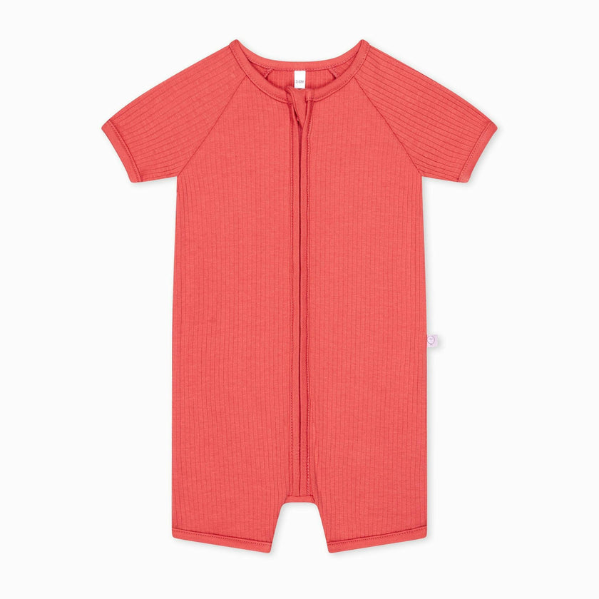Ribbed Zip Summer Pajamas