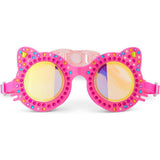 Dark Pink Rhinestone Frame Swim Goggle