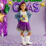 Mardi Boots Sequin Patch Denim Jacket