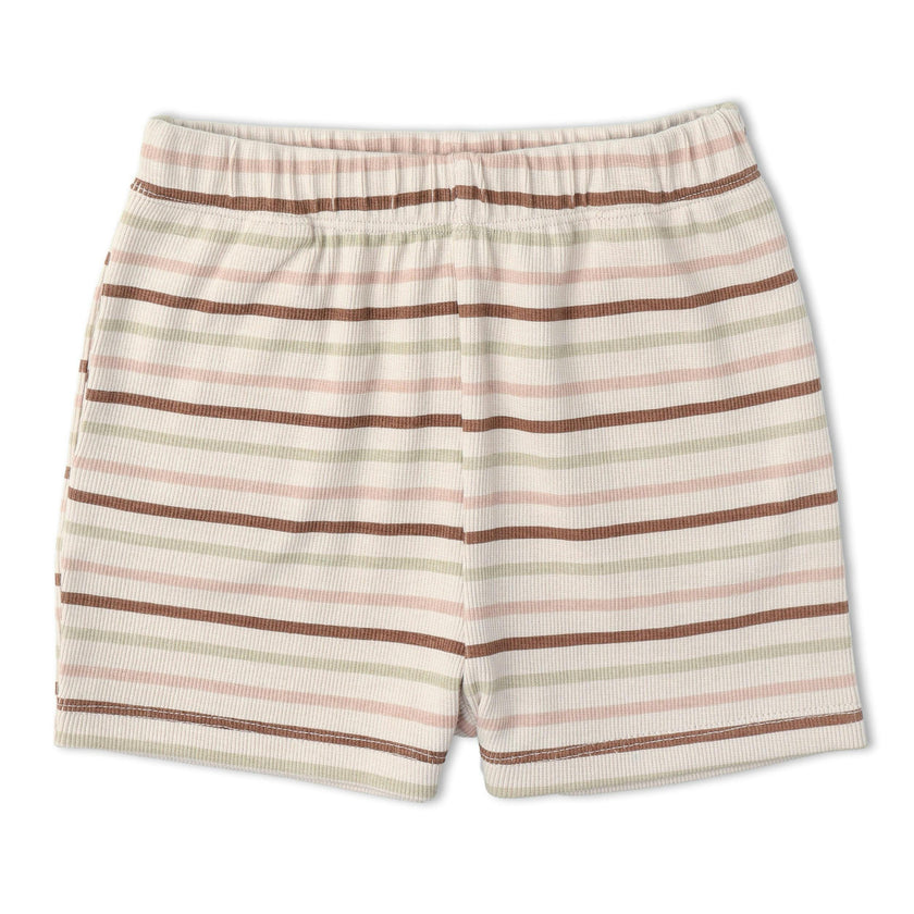 Organic Tank Top & Shorts Set - Terra Stripes