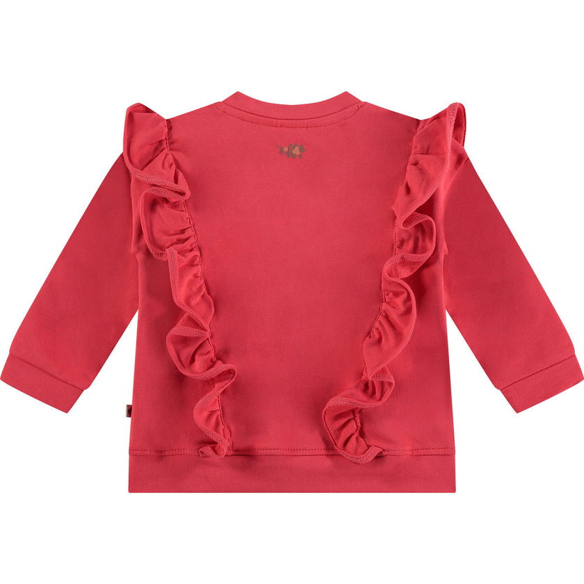 Side Ruffled Sweatshirt