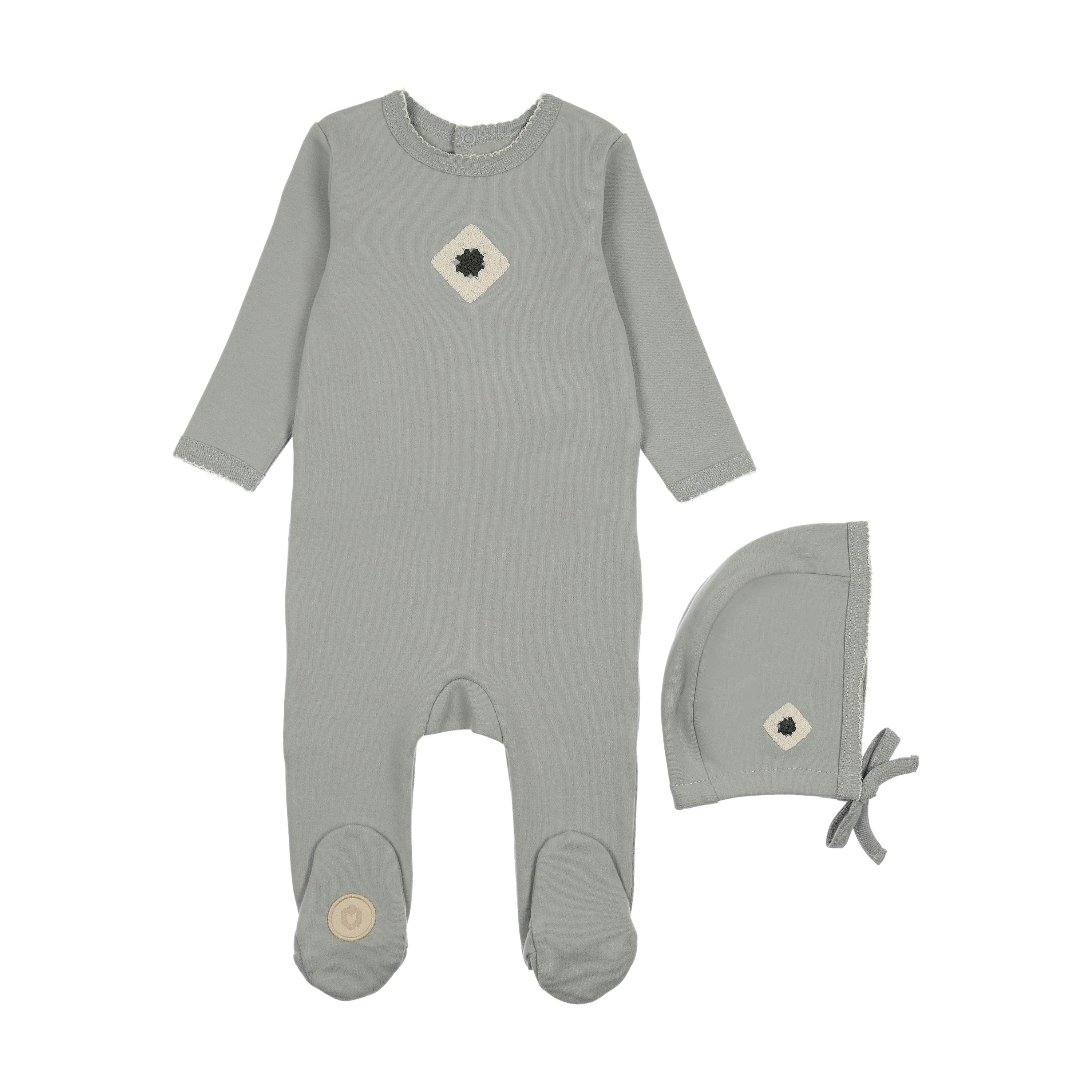 Geo-Floral Footie & Hat Set